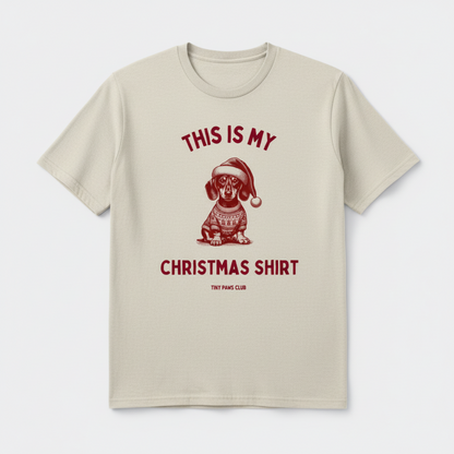 This is my christmas shirt - bordeaux - dachshund T-shirt