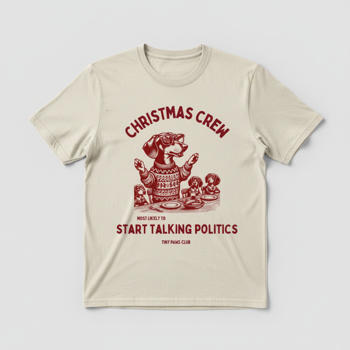 Start talking politics - bordeaux - dachshund T-shirt