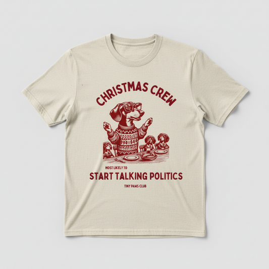 Start talking politics - bordeaux - dachshund T-shirt