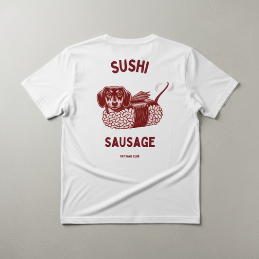 Sushi Sausage - bordeaux - dachshund T-shirt