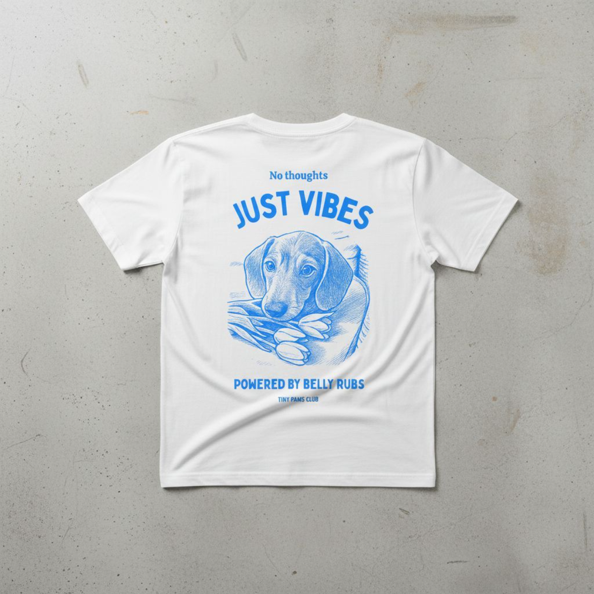 Just vibes - blue - dachshund T-shirt