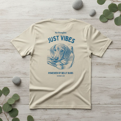 Just vibes - blue - dachshund T-shirt