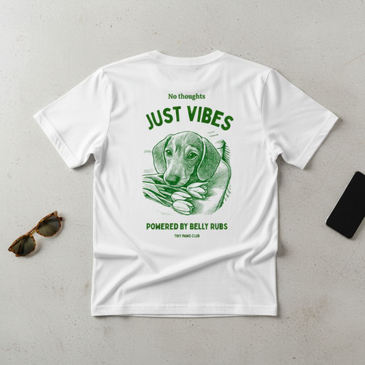 Just vibes - Green- dachshund T-shirt