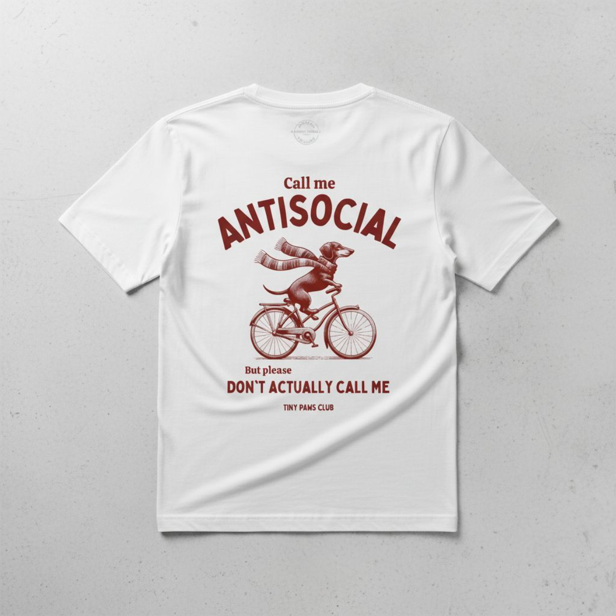 Antisocial - bordeaux - dachshund T-shirt