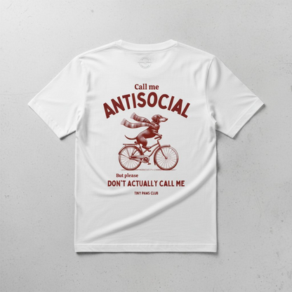 Antisocial - bordeaux - dachshund T-shirt