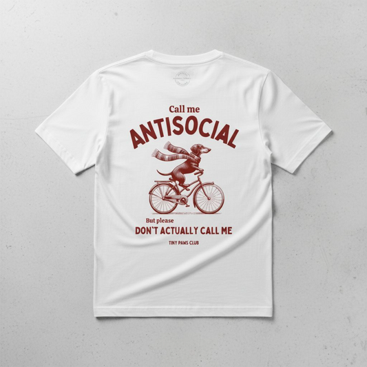 Antisocial - bordeaux - dachshund T-shirt
