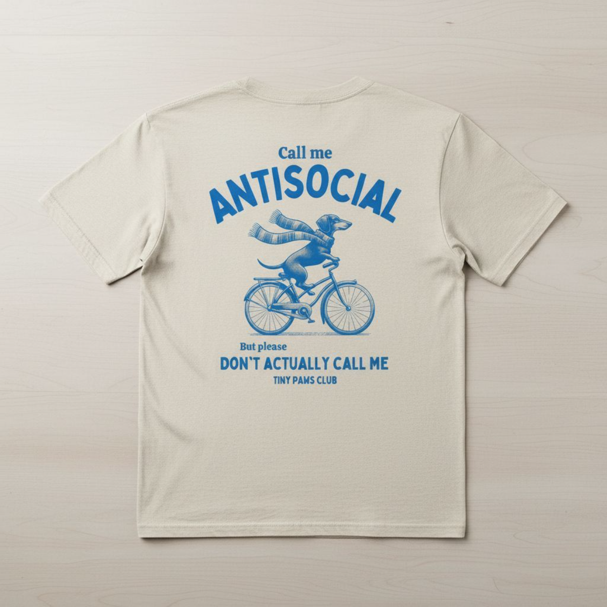 Antisocial - blue - dachshund T-shirt