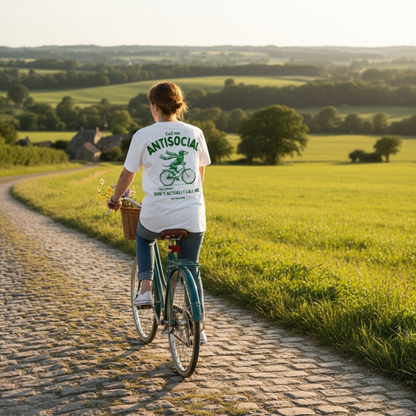 Antisocial - green - dachshund T-shirt