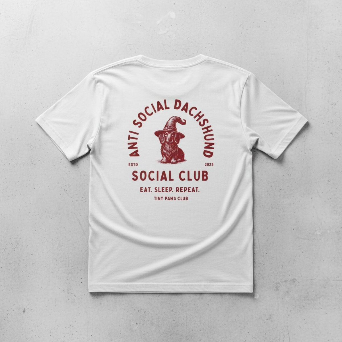 Social club - bordeaux - dachshund T-shirt
