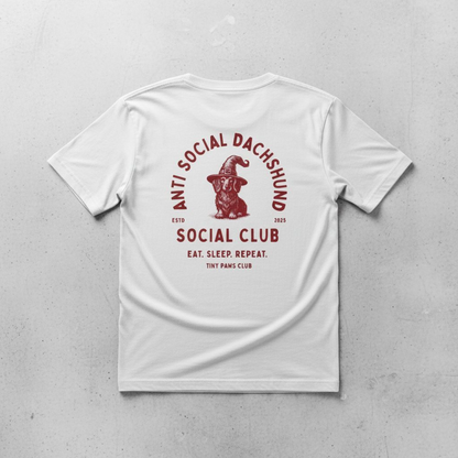 Social club - bordeaux - dachshund T-shirt