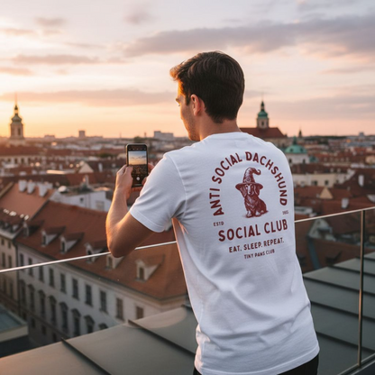 Social club - bordeaux - dachshund T-shirt