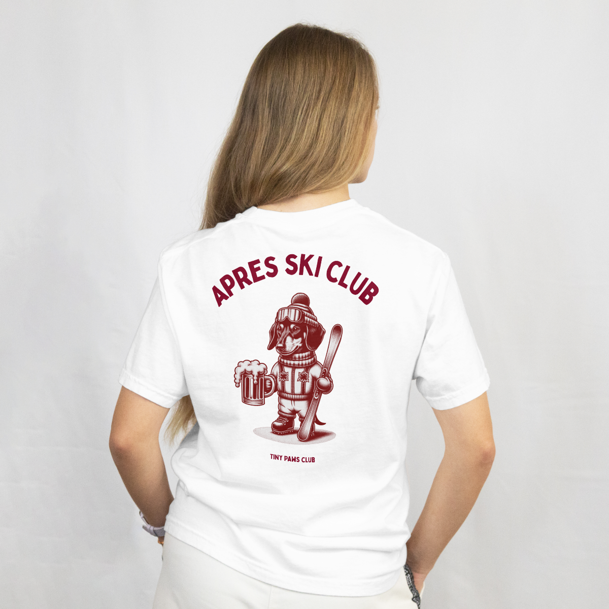 Apres ski club - bordeaux - dachshund T-shirt