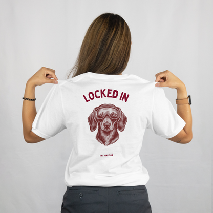 Locked in - bordeaux - dachshund T-shirt