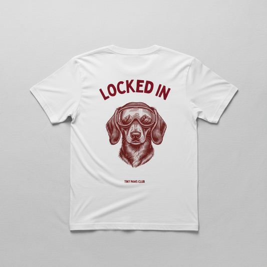 Locked in - bordeaux - dachshund T-shirt