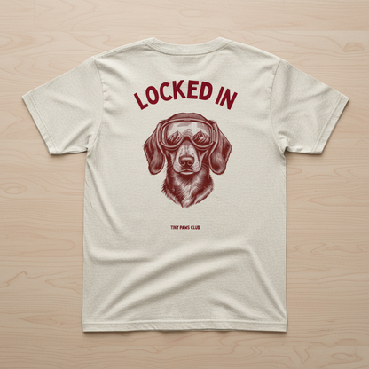 Locked in - bordeaux - dachshund T-shirt
