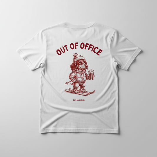 Out of office - bordeaux - dachshund T-shirt