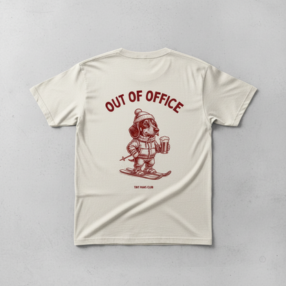Out of office - bordeaux - dachshund T-shirt